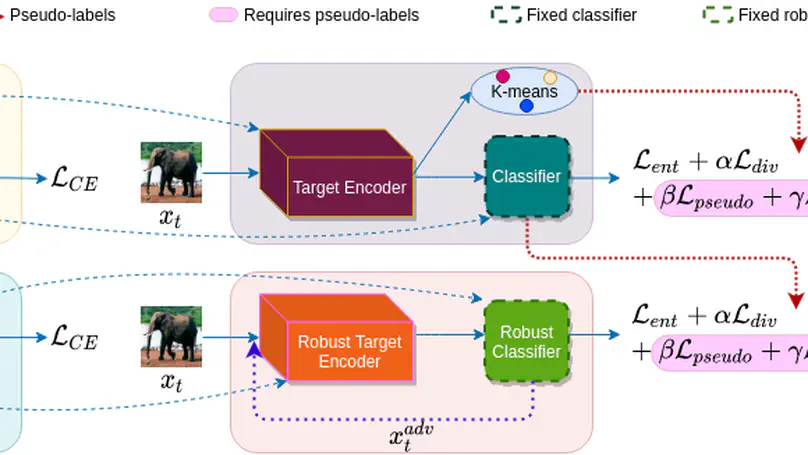 Unsupervised Robust Domain Adaptation without Source Data